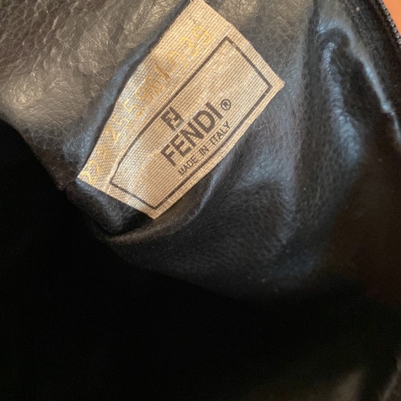 Vintage Fendi Pouch Brown Canvas Clutch - Picture 4 of 10